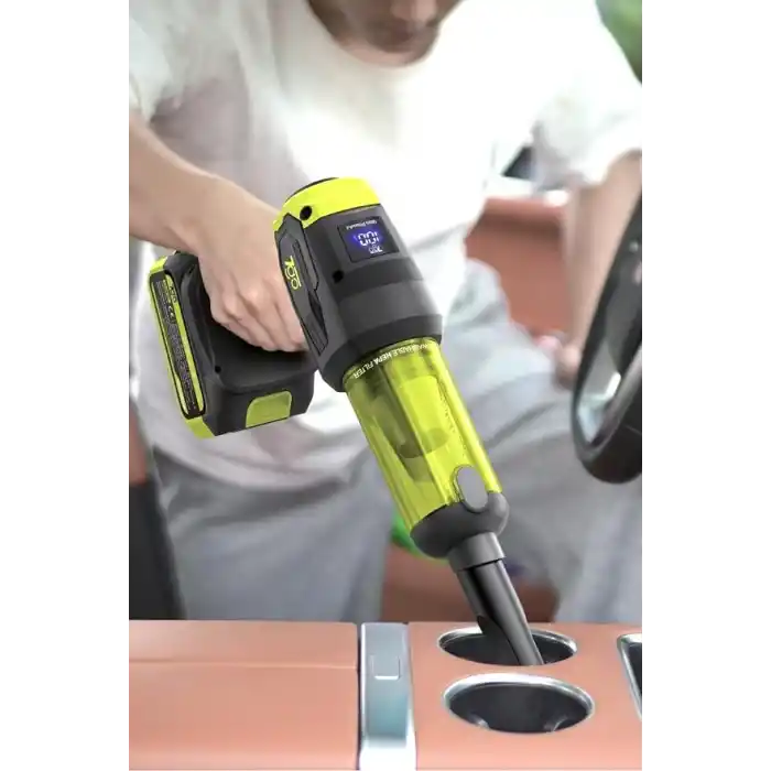 7Go 7Gab-04 25.000 Pa Şarjlı Araç Süpürgesi Ve Hava Üfleme Makinesi – 90.000 Rpm Fırçasız Motor, 2S