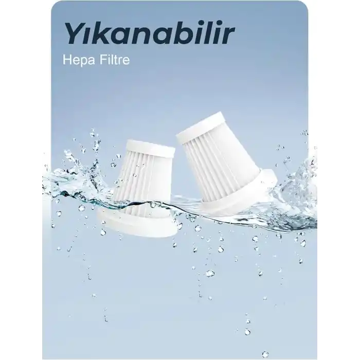 Ahv-02 Kablosuz Araç Içi Süpürge Mor | 21000Pa Güçlü Vakum | Fırçasız Motor | Üfleme & Vakum Ö