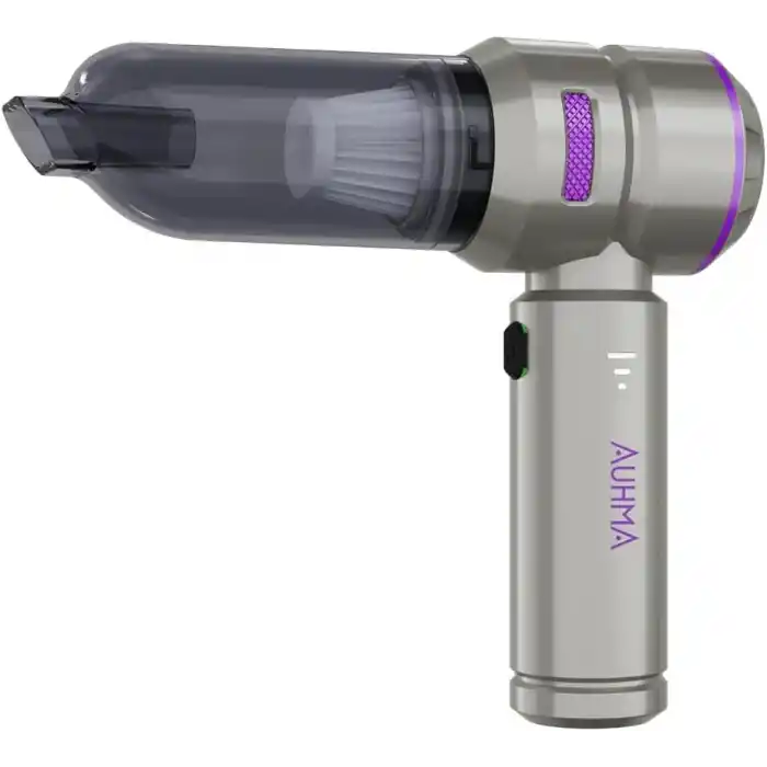 Ahv-02 Kablosuz Araç Içi Süpürge Mor | 21000Pa Güçlü Vakum | Fırçasız Motor | Üfleme & Vakum Ö