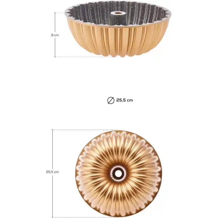 Karaca Cake Pro Dilimli Gold Döküm Kek Kalıbı