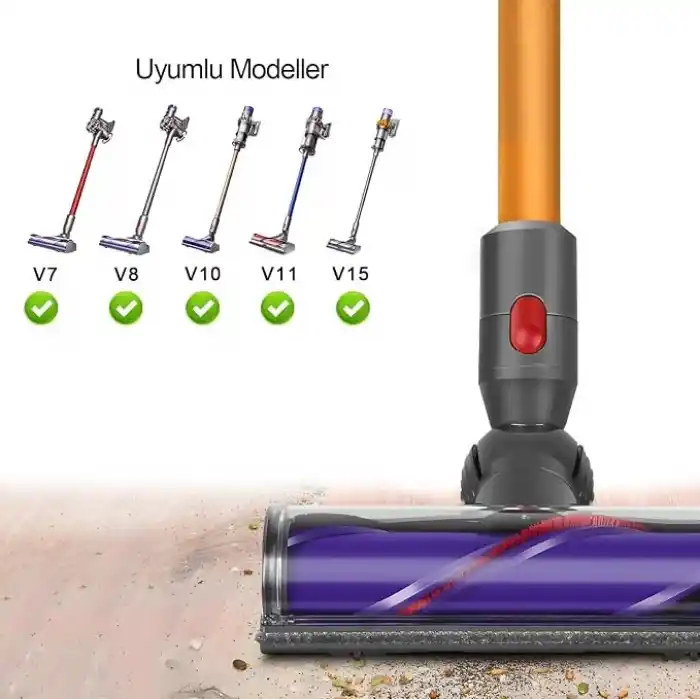 Dyson V7, V8, V10, V11 ile Uyumlu Aksesuar Seti (Dyson V7, V8, V10, V11 ile Uyumlu Turbo Başlık)