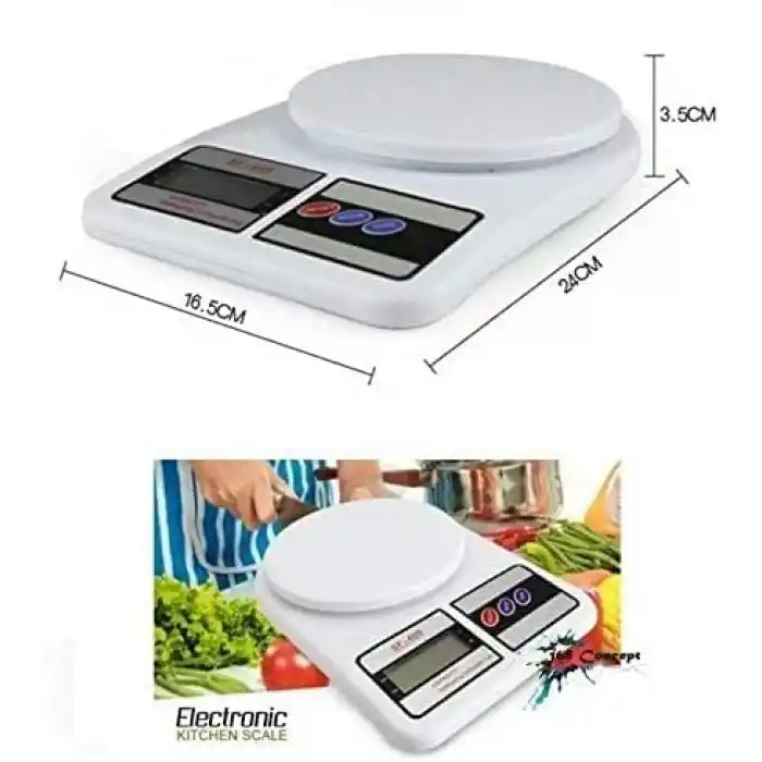 Mutfak Tartısı, Elektronik Hassas Mutfak Terazisi, Tartısı, Dijital Mutfak Tartısı, Mutfak Terazisi, 10 kg 1 gr Hassasiyet, Dara Özelliği [Enerji Sınıfı A++