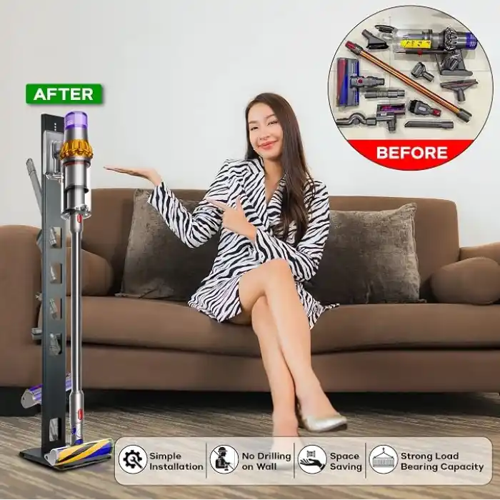 ibrush Şarjlı Süpürge Standı Dyson V15 Gen5Detect ile Uyumlu Tüm V Serisiyle Uyumlu Şarjlı Süpürge Standı (Antrasit)