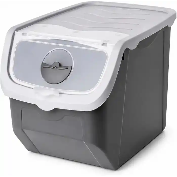 Orret Home 12 Litre Patates Soğan Saklama Kabı Hava Alabilir Kapaklı Sebze Saklama Kutusu Kilitli Kapaklı Sarımsak Organizer Plastik Erzak Saklama Kabı İstiflenebilir Kiler Düzenleyici (ASORTİ RENK)