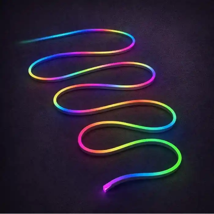 RGB Akıllı Pixel Neon LED Set 5 Metre – 7W USB Girişli, Mobil Uygulama ve Kumanda Kontrollü, Müzik Senkronlu, IP65 Su Geçirmez, Kişiselleştirilebilir Renk Efektli, Oyuncu Odası Dekoratif Aydınlatma