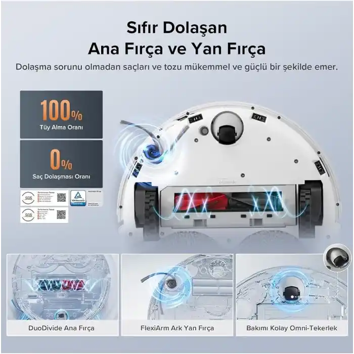 Roborock Qrevo Edge 5V1 Akıllı Robot Süpürge - Beyaz