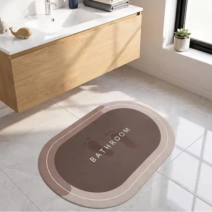 Promosyonca Sihirli Banyo Paspası, Su Emici, Kaymaz Tabanlı, Farklı Model Seçenekleri (Oval-2)