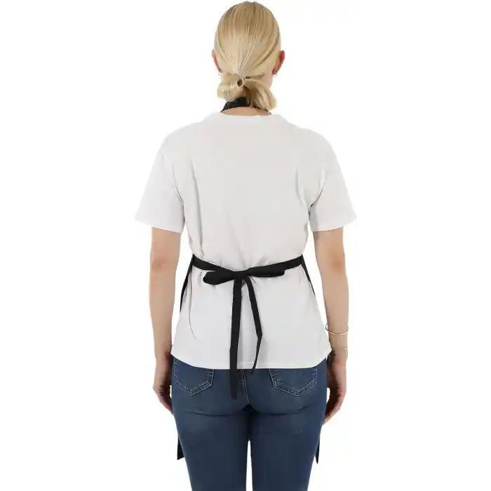 Erkek ve Kadınlar için - Şef, Aşçı, Kafe, BBQ, Kuaför Önlüğü Apron 80 x 60 cm Large Rahat Tüm Bedenler Bel Bağları ile Dayanıklı ve Hafif, Yıkanabilir 2 Geniş Cep - 1li Paket, Siyah