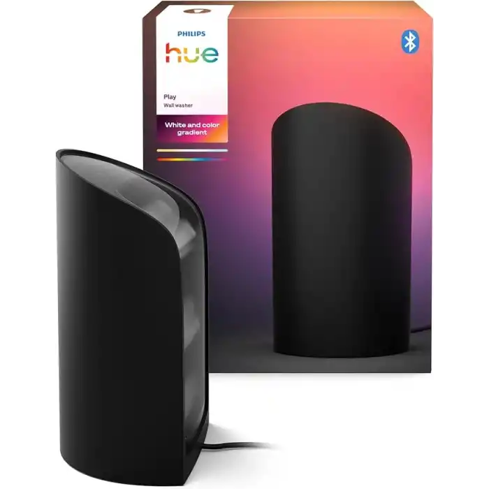 Philips Hue Flare Akıllı Duvar Aydınlatma - Siyah - Renkli ışık, ColorCast teknolojisi, Bluetooth uyumlu, Alexa, Apple Home ve Google Assistant ile sesli kontrol - 25.000 Saat Ampul Kullanım Ömrü