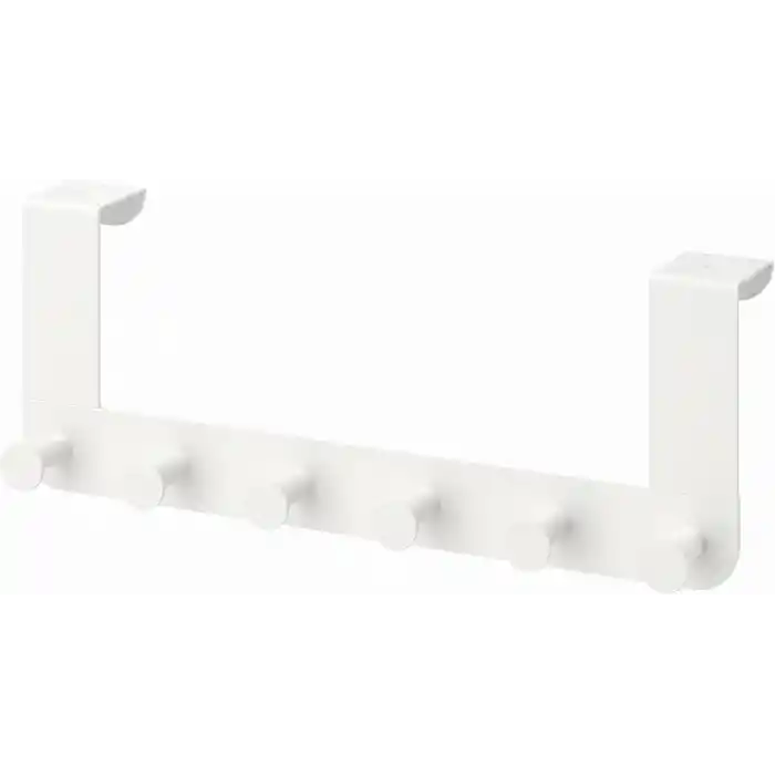 IKEA ENUDDEN kapı gardırobu, beyaz metal, 6 kanca, 4 cmye kadar kapı kalınlığı için