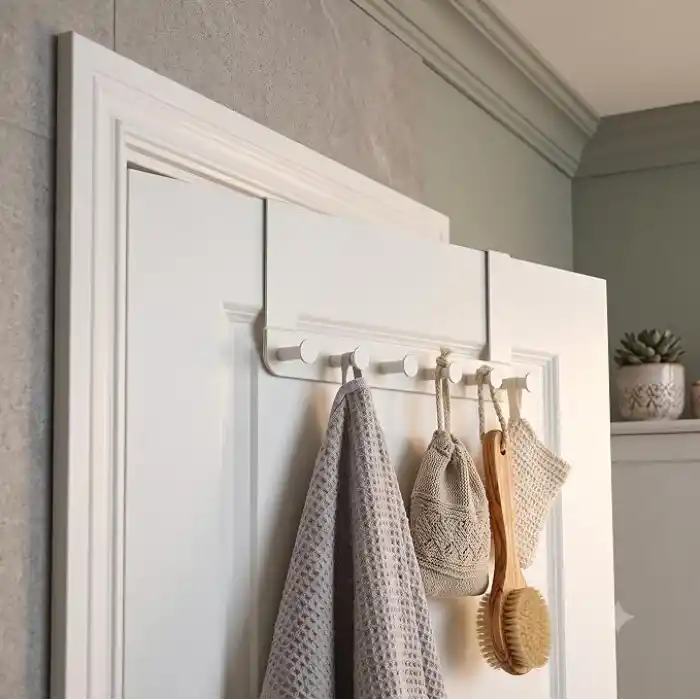 IKEA ENUDDEN kapı gardırobu, beyaz metal, 6 kanca, 4 cmye kadar kapı kalınlığı için