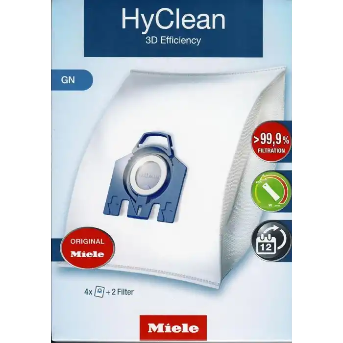 Miele HyClean GN 3d verimlilik toz torbası için klasik, komple, S2000, S5000, ve S8000 Serisi 8.5 x 16.5 x 23.5 cm beyaz 9917730