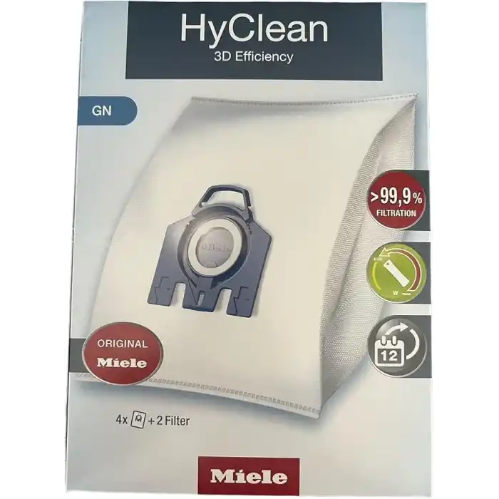 Miele HyClean GN 3d verimlilik toz torbası için klasik, komple, S2000, S5000, ve S8000 Serisi 8.5 x 16.5 x 23.5 cm beyaz 9917730