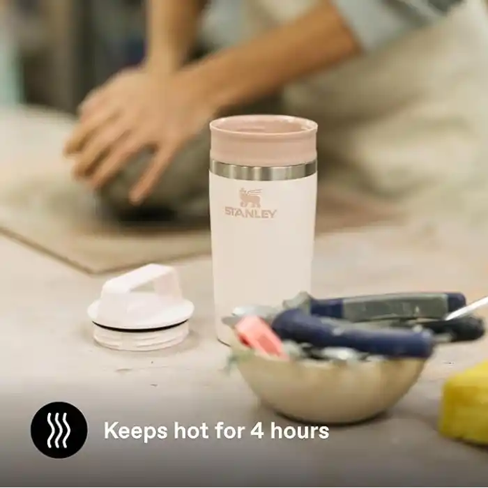 STANLEY Café-to-Go Termos Bardak 0.35 Litre - Pembe Kuvars (Rose Quartz) | Paslanmaz Çelik