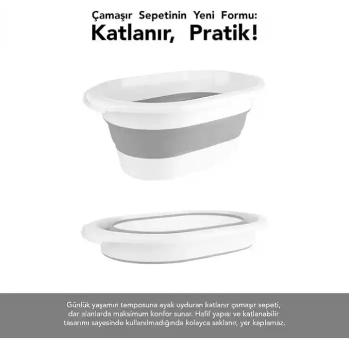 Jouis Katlanabilir Çamaşır Sepeti,Katlanabilir Oyuncak Sepeti, Plastik Çamaşır Sepeti, Katlanabilir Çamaşır Selesi Hacmiyle İdeal Depolama İdeal Boy