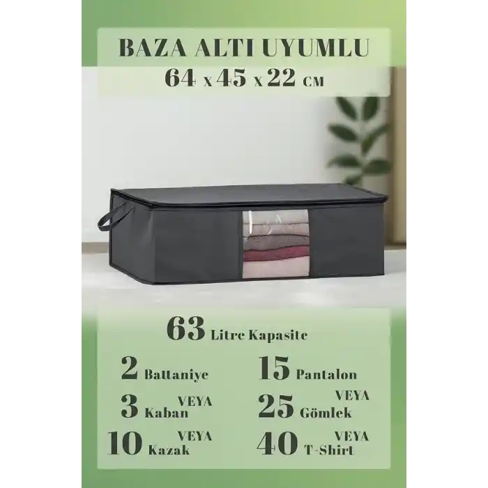 Pencereli Baza Hurç Baza Altı Düzenleyici Set (64 * 45 * 22 Cm, Adet, 6)