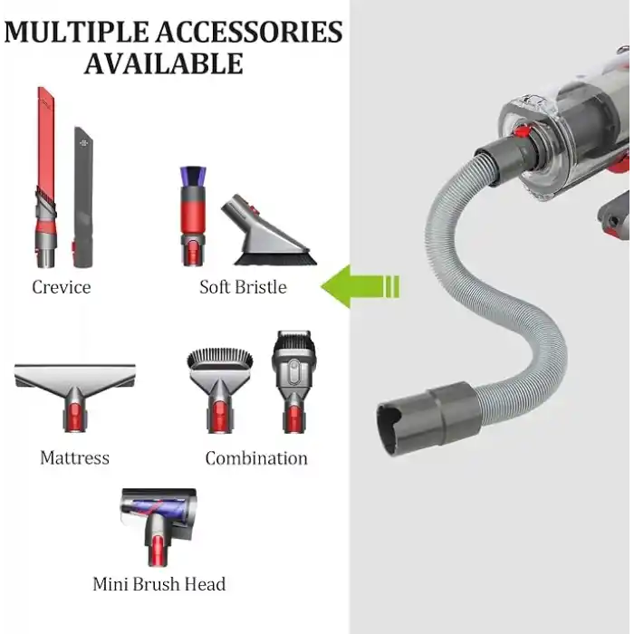 Ninthseason Yedek Streç Hortum Uzatma Aksesuarı Dyson Gen5 G5 V15 V12 V11 V10 V8 V7 SV10 SV11 Elektrikli Süpürge için