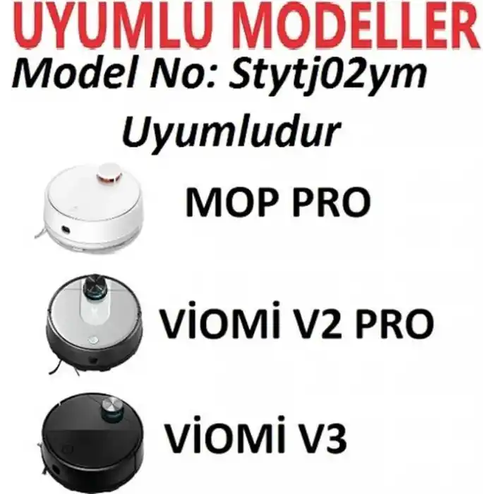 Mi Vacuum Mop Pro (STYJ02YM) / Vacuum Mop P (XMSTJQR2S) ile Uyumlu Filtre,Fırça Yedek Parça Aksesuar Seti-Siyah 5 Parça
