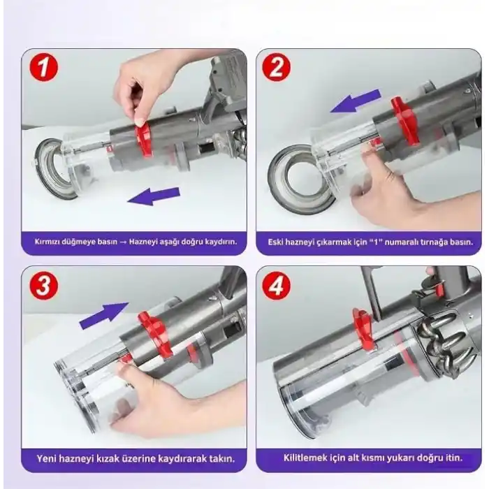 Dyson V11, V15 ile Uyumlu Toz Haznesi ve Filtre Seti