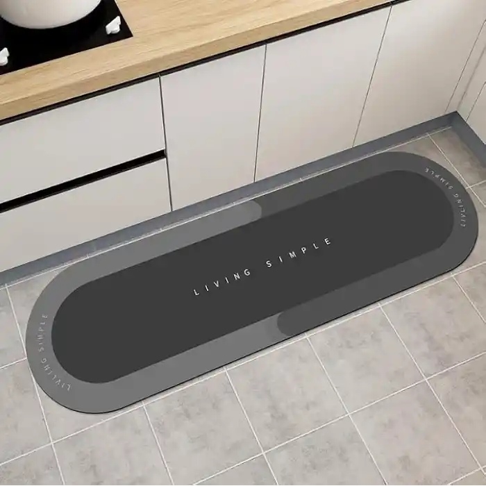 FETHİYE TOPTAN Sihirli Paspas Banyo Paspası Su Emici Mutfak Koridor Paspas Kaymaz Tabanlı 40cm - 120cm Yuvarlak