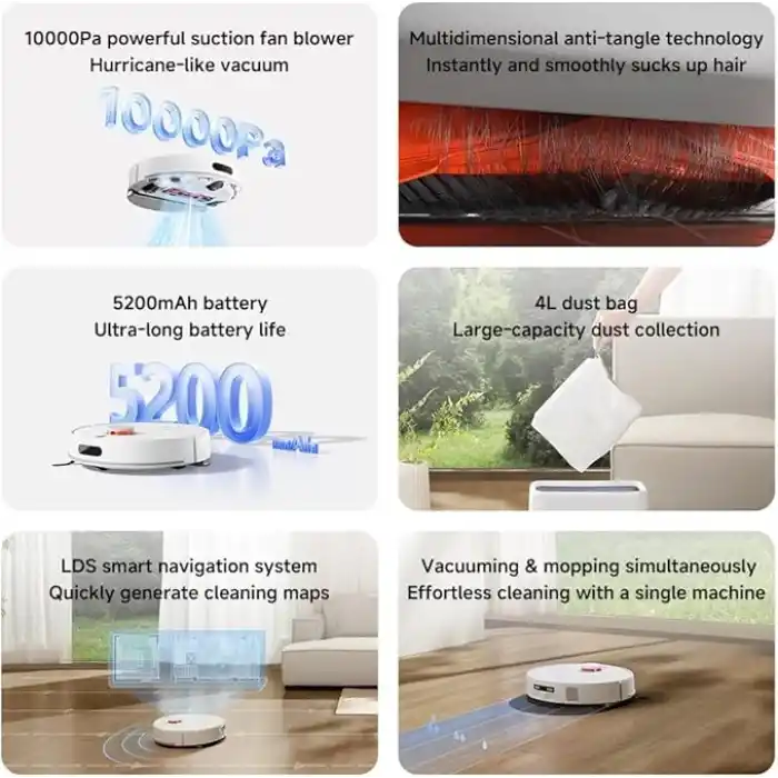 Xiaomi Robot Vacuum H40 Robot Süpürge White