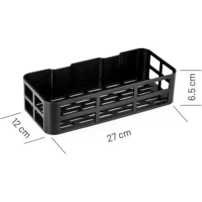 Orret Home 2 Adet Yapışkanlı Banyo Organizer Duş Rafı – Delmeden Montaj, Su Geçirmez Banyo ve Mutfak Duvar Organizeri,Suya Dayanıklı Pratik Saklama Rafı 12x27x6.5 Cm