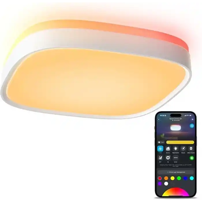 Govee RGBWW + RGBIC Matter Destekli Kare Akıllı Tavan Armatürü - 30 cm
