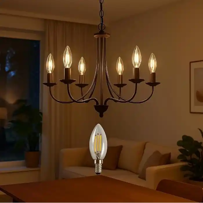 LED Rustik Mum Buji Ampul – E14 Duy, 4W (35W Eşdeğer), 3000K Günışığı, 400 Lümen – 220-240V, 3.5x10 cm – 10’lu Paket