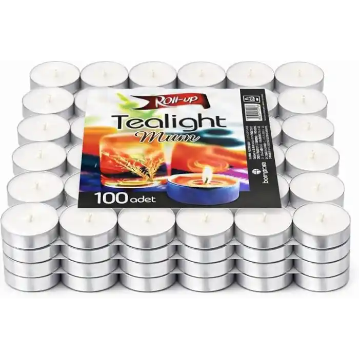 Tealight Mum 100 Adet Beyaz