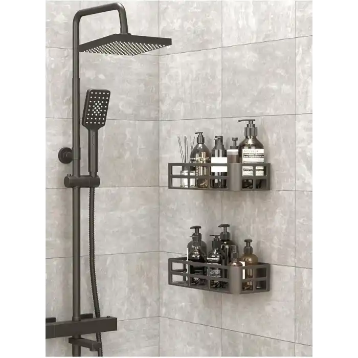 Mithra Life 2 Adet Düzenleyici Yapışkanlı Banyo Organizer Duş Rafı MIT1146