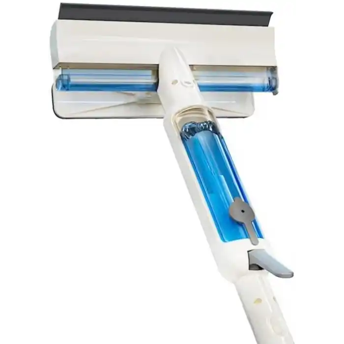 FLORA Spreyli Temiz Su Hazneli ve Kirli Su Hazneli Mikrofiber Cam Silme Mopu, Netsil Sprey Mop max 150 cm. Alüminyum Teleskopik Saplı Cam Temizleme Seti F420, Çok Fonksiyonlu Temizlik Aparatı