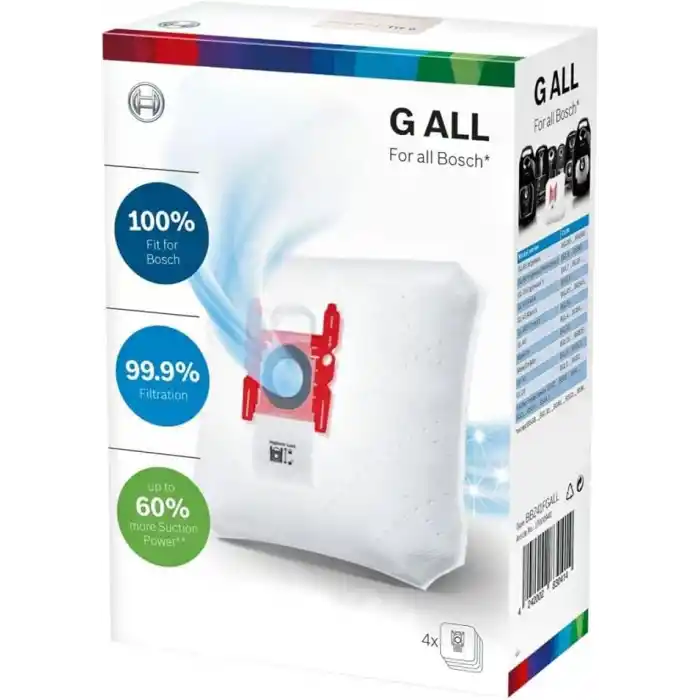 Bosch Uyumlu G All BBZ41FGALL Type G Soket Süpürge Toz Torbası