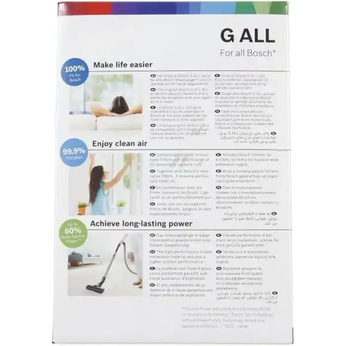 Bosch Uyumlu G All BBZ41FGALL Type G Soket Süpürge Toz Torbası