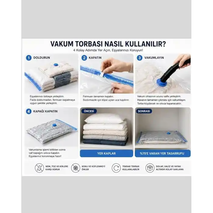 Samelia Vakumlu Hurç Poşeti (2, 60X80)