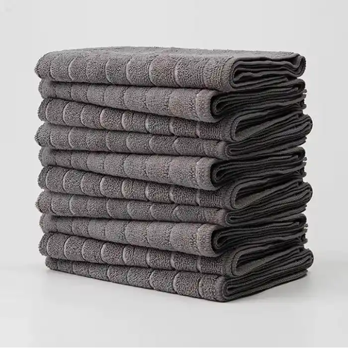 Orret Home 3 Adet Mikrofiber Kareli Mutfak Bezi, 40x40 cm, Leke ve Koku Tutmaz, 1100 GSM, Deterjanla Kullanıma Uygun, Oto Yıkama ve Toz Alma için Simli Bez x3 Adet