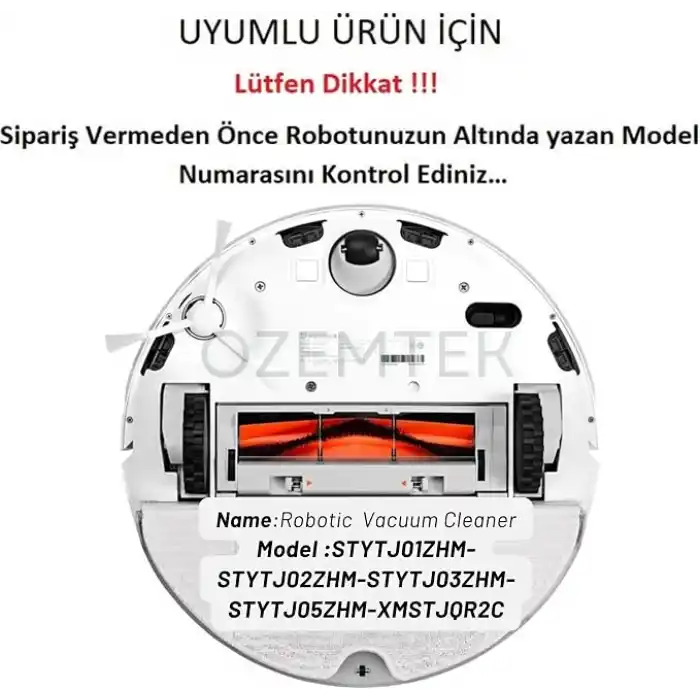 6lı Set Mi Robot Vacuum Mop Stytj01zhm Vacuum Mop 1C,Vacuum Mop 2C ile Uyumlu Yedek Parça Seti