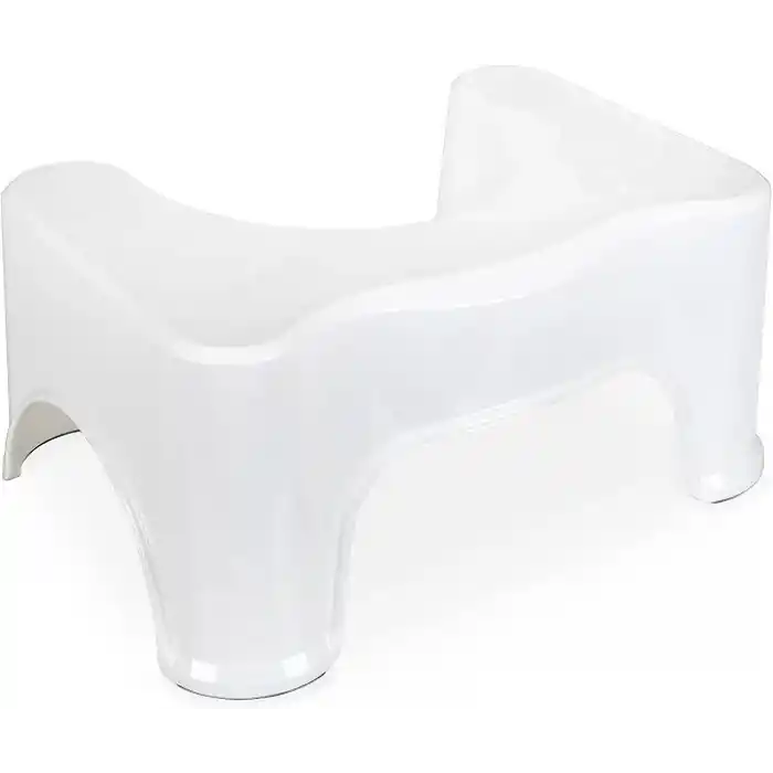 Saban Klozet Taburesi, Kaymaz Plastik Tabanlıklı, Hafif ve Dayanıklı, 44.5x30x21.5 cm