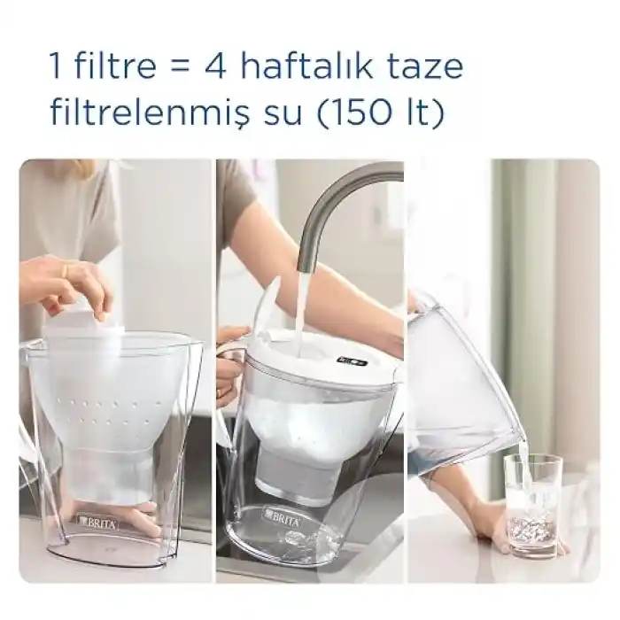 BRITA Marella XL 2x Maxtra Pro All-In-1 Filtreli Su Arıtma Sürahisi - Grafit