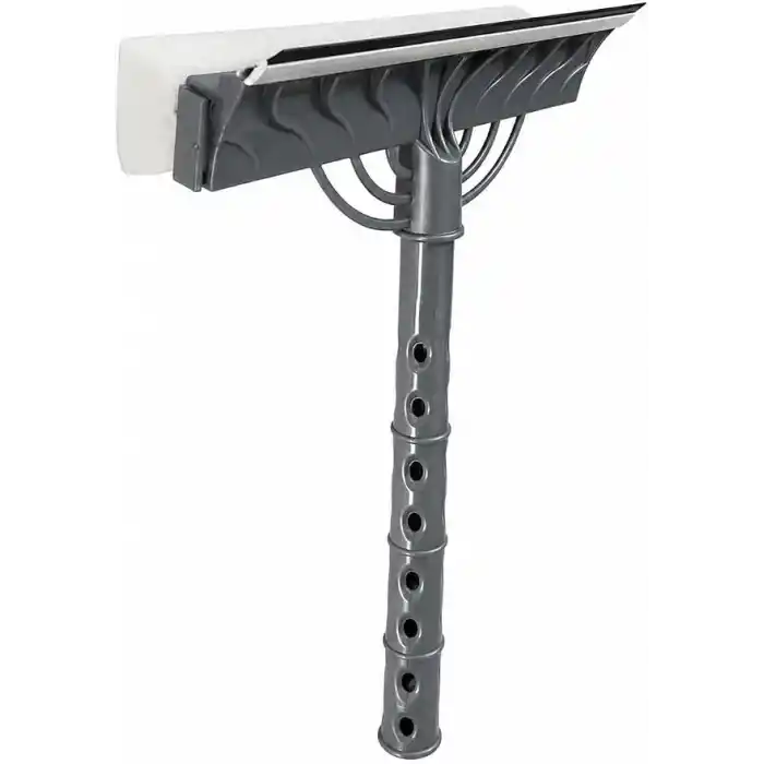 Çift Taraflı Süngerli Cam Sil Aparatı 22 cm Çekçekli Temizlik Aleti Ergonomik Saplı Pencere Duşakabin Ayna Araç Camı Fayans Mermer Parlak Yüzeyler İçin İz Bırakmayan Pratik Silme Ekipmanı