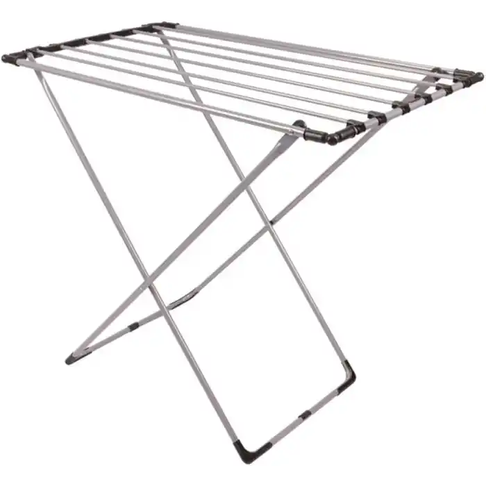 MallArt® Gri Katlanabilir Çamaşır Kurutmalığı – Kompakt ve Dayanıklı Metal Gövdeli Kurutma Askısı | Banyo, Balkon, Teras ve Bahçe Kullanımı için Uygun