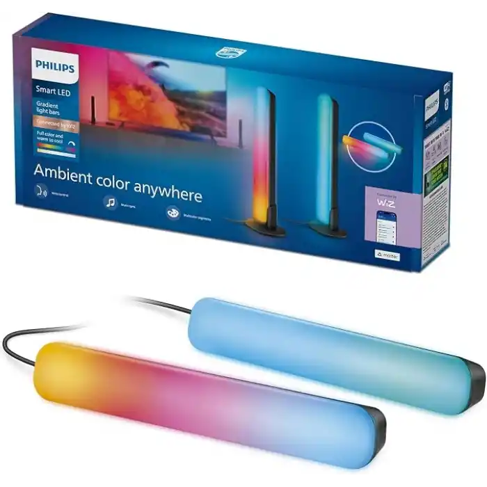 Philips Smart Lighting RGBIC Işık Barı 30 cm - Google Home, Alexa, HomeKit ve Matter uyumlu