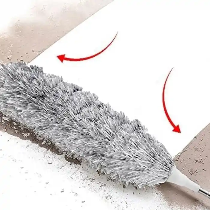 Orret Home 240 Cm Teleskopik Uzatılabilir Mikrofiber Yumuşak Başlıklı Toz Alma Fırçası, Püskülü Bükülebilir Dip Köşe Başlık, Boşluk Temizleme Ve Almak İçin Uzayabilir Fırça