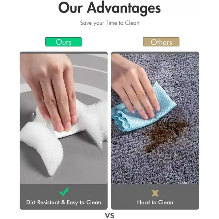 Banyo Paspası - Süper Emici Kaymaz Hızlı Kuruyan Lekeye Dayanıklı Halı - Dış Mekan Küvet Duş Odası için Kolay Bakım 58 cm