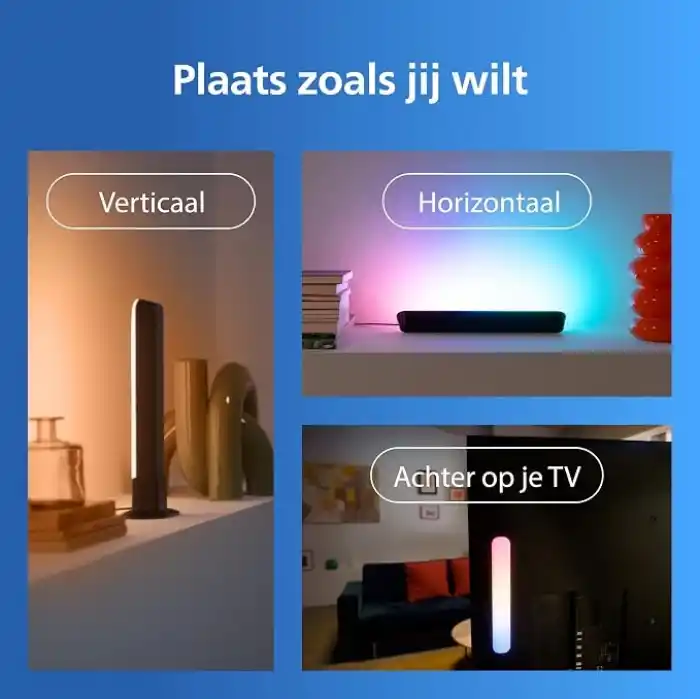 Philips Smart Lighting RGBIC Işık Barı 30 cm - Google Home, Alexa, HomeKit ve Matter uyumlu