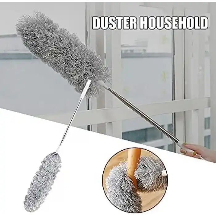 Orret Home 240 Cm Teleskopik Uzatılabilir Mikrofiber Yumuşak Başlıklı Toz Alma Fırçası, Püskülü Bükülebilir Dip Köşe Başlık, Boşluk Temizleme Ve Almak İçin Uzayabilir Fırça