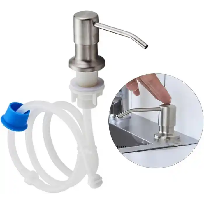 Paslanmaz Çelik Sıvı Sabunluk Pompası Lavabo Tezgah altı Mutfak lavaboları banyo tezgahları