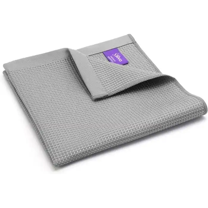 Silva Premium Mikrofiber Banyo Bezi 40 x 40 cm - Tüy ve İz Bırakmaz, Suyu Hızla Emer, Fayans, Ayna, Cam ve Duşakabin İçin, Yumuşak ve Uzun Ömürlü, Gri