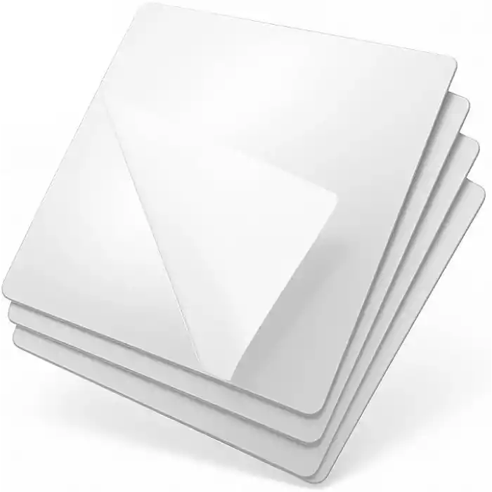 4 Adet Kendinden Yapışkanlı Pleksi Ayna Levha, Kırılmaz Akrilik Duvar Aynası, Dekoratif ve Modern Yapıştırmalı Panel, Hafif Parlak Pleksi Duvar Dekoru, Ev ve Ofis (4, Silver, 15x15)