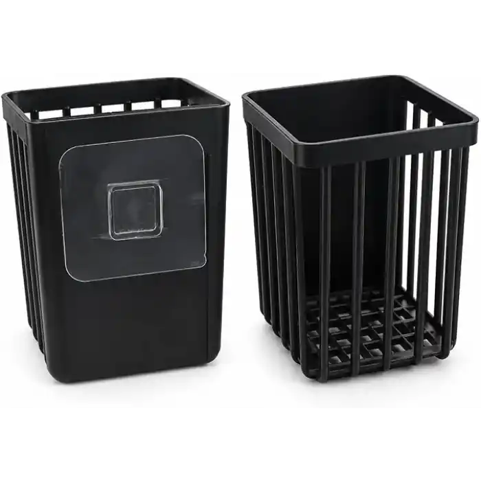 Orret Home 2 Adet Duvara Yapışkanlı Mini Sepet Organizer Diş Fırçası Tarak Kalemlik Çok Amaçlı Banyo Mutfak Ofis Düzenleyici Sepet 8,5 x 8,5 x 11 cm