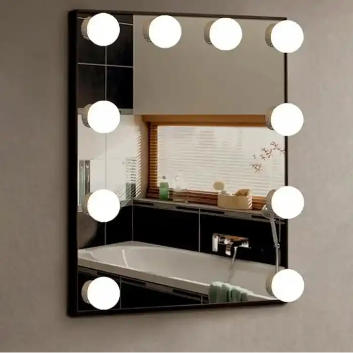 Coverzone 10lu Set Makyaj Aynası Işığı Banyo Yatak Odası Işığı Hoolywood Tarzı Led Makyaj Lambası 3 Farklı Renk Modu Makyaj Odası Işığı Mirror1